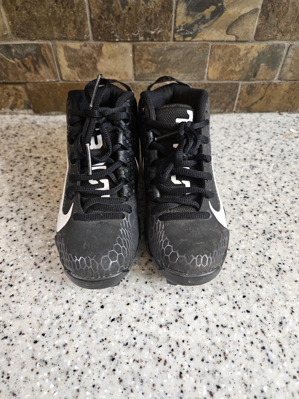 Nike Kids Black and White Athletic Shoes